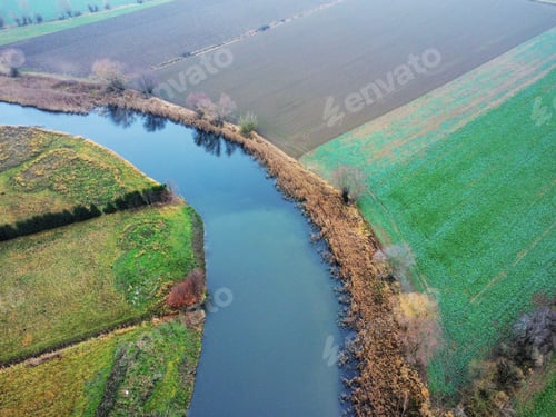 Preview: Autumn field - drone shot