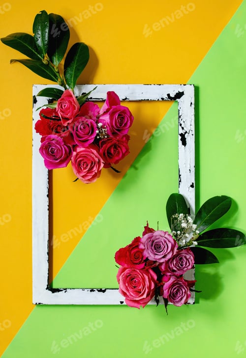 Preview: Creative layout roses flowers