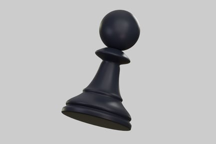 Preview: Black chess pawn.