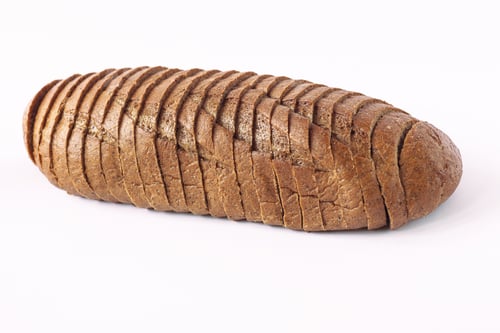 Preview: Chopped Rye bread on a white background isolated.