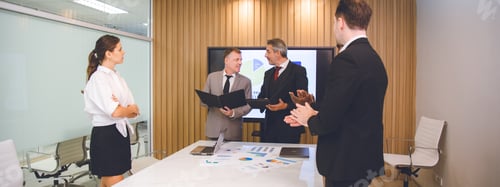 Preview: Celebrate victory to business success with colleagues. co-worker partner Business celebration party