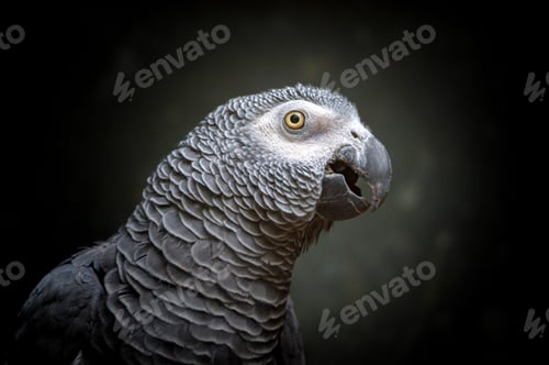 Preview: African timneh grey parrot or Congo grey parrot, Congo African grey parrot