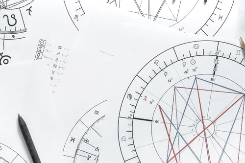 Preview: Astrology. Astrologer calculates natal chart and makes a forecast of fate Tarot cards, Fortune telli