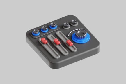 Audio control mixer board panel