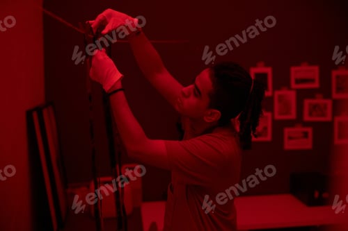 Preview: Professional photographer working with photo film