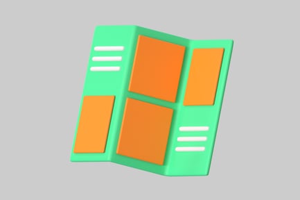 Elemento abstracto de la interfaz de usuario verde y naranja