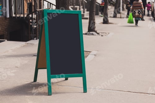 Preview: Special menu announcement board. Chalkboard stand for menu restaurant and cafe welcome easel with