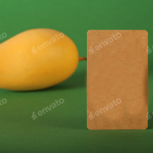 Preview: Record Card And Fruit On A Bright Background