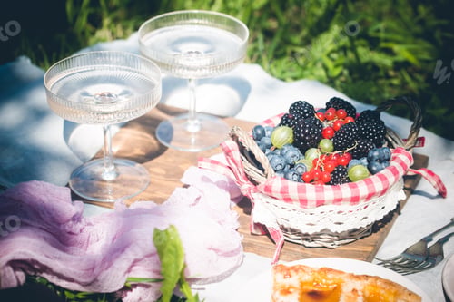 Preview: Summer Picnic with Fresh Berries and Champagne