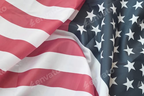 Preview: American Flag Textile with Stars and Stripes