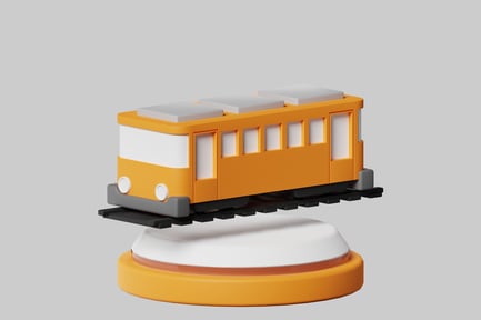 Preview: Cartoon adventure railcar collectible