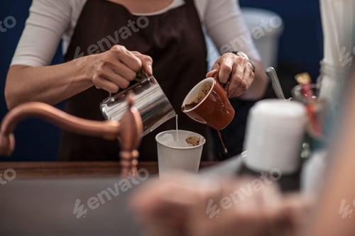 Preview: Barista preparing iced coffee