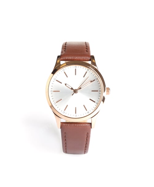 Preview: Luxury wrist watch isolated on white. Fashion accessory