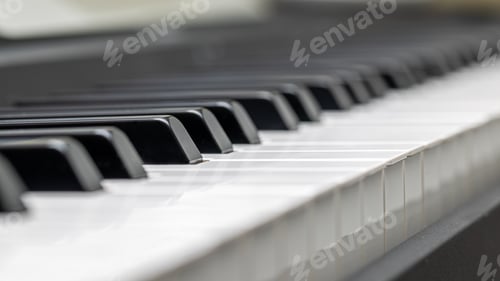Preview: Piano Keyboard Closeup Selective Focus