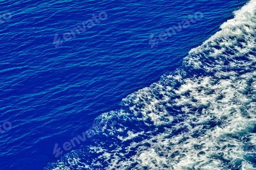 Preview: Abstract Texture Of Sea White Foam On A Blue Background Of Sea Water For The Natural Zoned