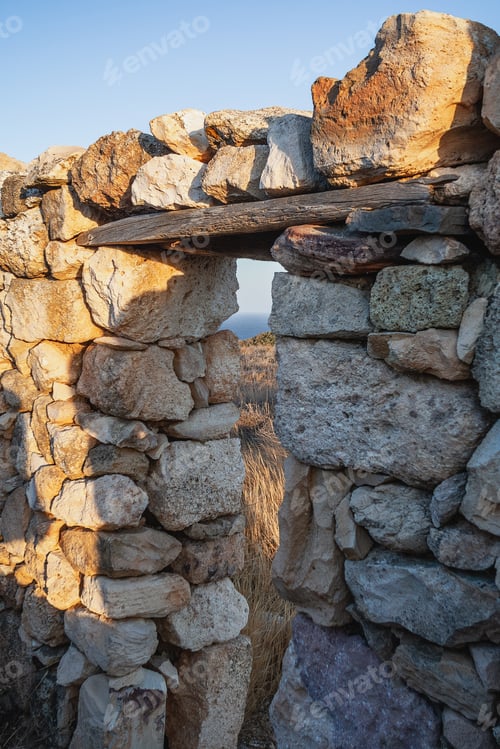 Preview: Abandoned house on the coast of Milos Island, Cyclades, Greece