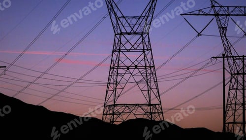 Preview: Electrical Power Pylons In the Sunset Sky! NOMINATED!!