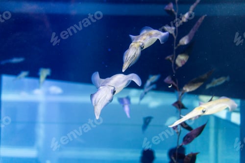 Preview: Squid group in deep blue sea