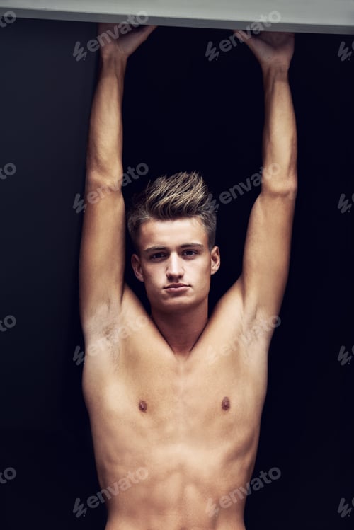 Preview: Its the simple gestures that mean the most. Portrait of a handsome bare-chested young man.