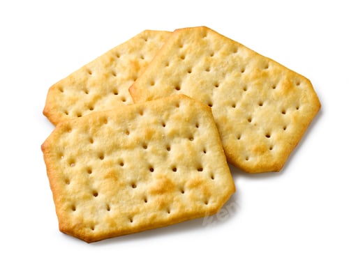 Preview: crackers on white background