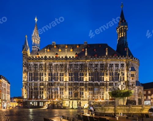 Preview: Historic Town Hall At Night, Aachen