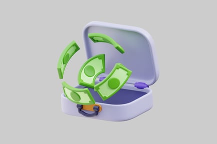 Preview: Cartoon money suitcase
