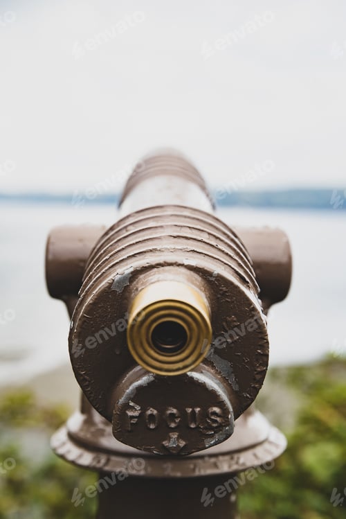 Preview: Telescope tourism viewer at ocean beach viewpoint