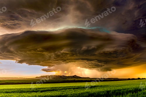 Preview: Tornadic Cell over Grassy Field