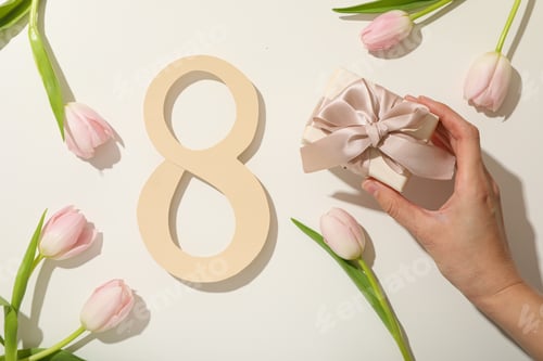 Preview: Paper number eight, with fresh tulips and a gift