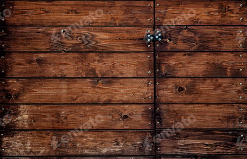 Preview: Wooden Background, rustic and vintage wood with nailed boards.