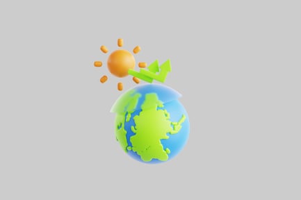 Preview: Rising green energy globe graphic