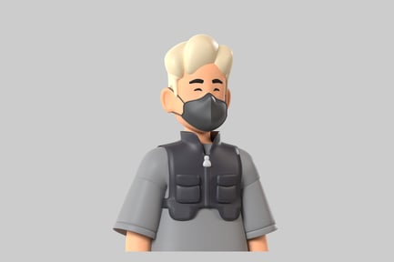 Preview: Masked cartoon character with vest