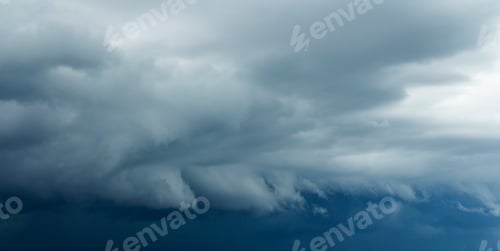 Preview: Storm clouds with the rain. Nature Environment Dark huge cloud sky black stormy cloud