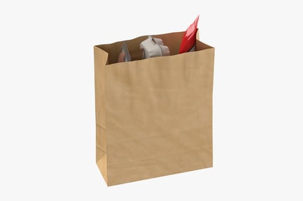Preview: Kraft Paper Bag with Groceries