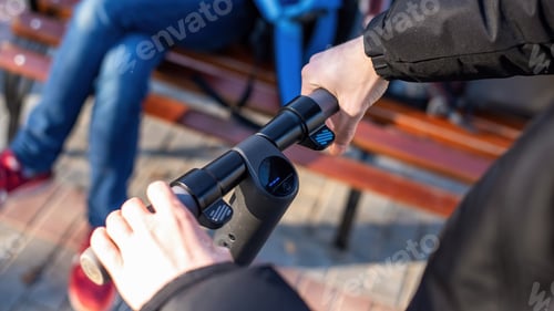 Preview: Steering wheel of a scooter