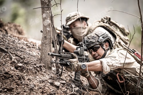 Preview: US marines in the mountains during the military operation
