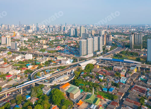 Preview: Bangkok downtown, Thailand in urban city in Asia.