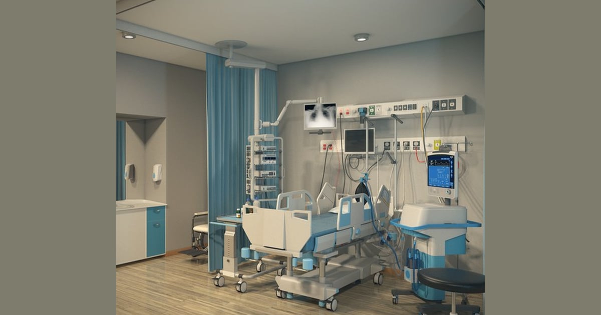 Modern Intensive Care Unit Ward 3D, Incl. bed & emergency - Envato