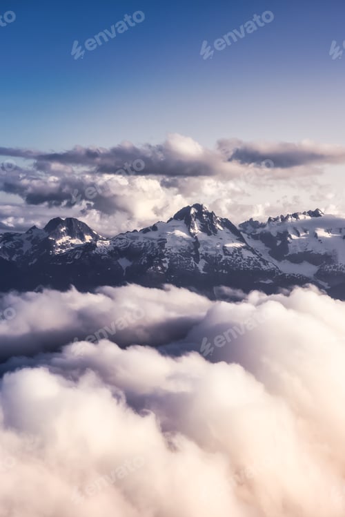 Preview: Aerial View from Airplane of Canadian Mountain Landscape