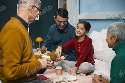 Preview: Relatives Visiting To Sick Girl In Hospital