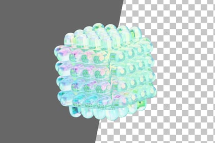 Preview: Abstract Rectangle Chrome 3D Icon