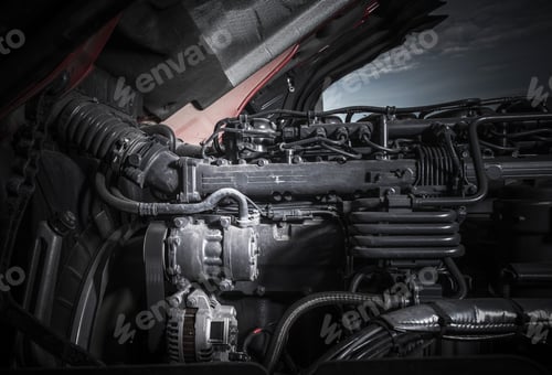 Preview: Semi Truck Diesel Engine
