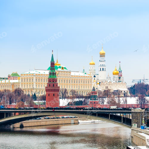 Preview: view of Kremlin in the winter, Moscow, Russia. Winter in Russia