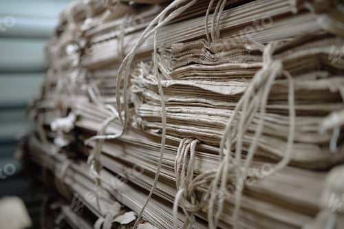 Preview: Piles of Cardboard Packed for Recycling
