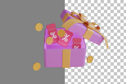 Preview: Open Discount 3D Icon
