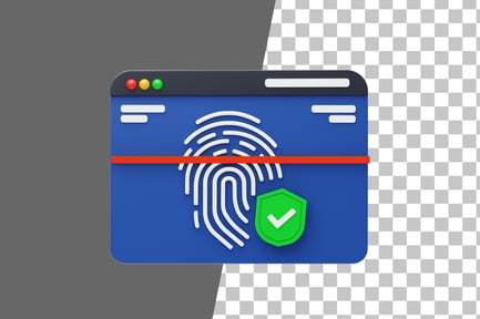 Preview: Fingerprint 3D Icon