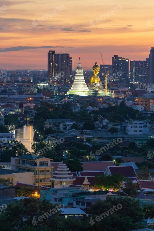Preview: Bangkok downtown, Thailand in urban city in Asia.