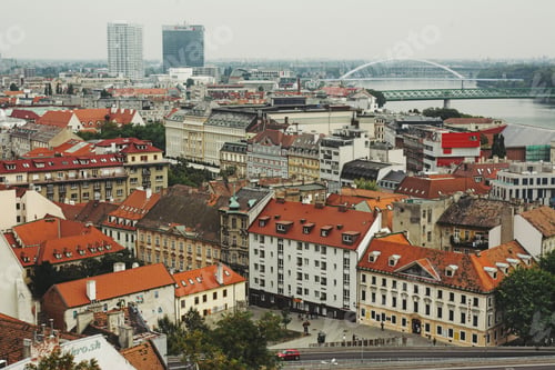Preview: Bratislava sky line from the castle hill.