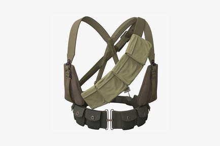 Preview: Olive green tactical harness with multiple straps and pockets