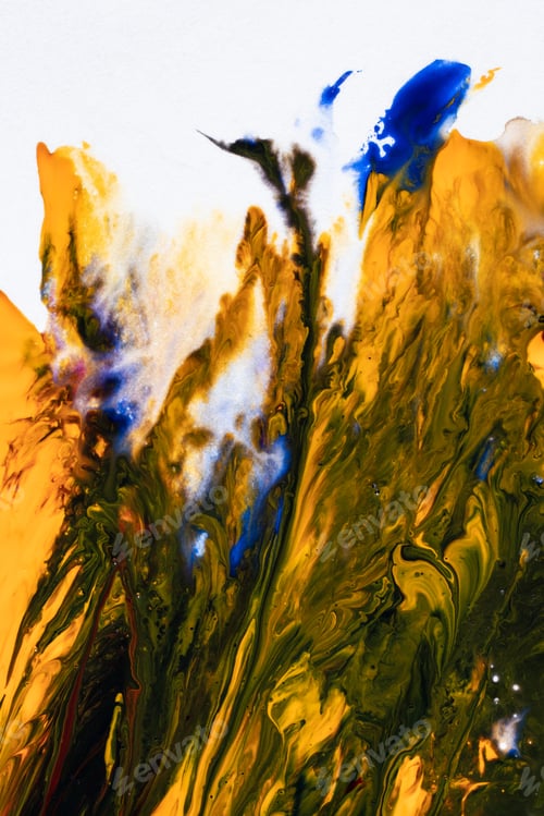 Preview: Abstract flow of liquid paints in mix